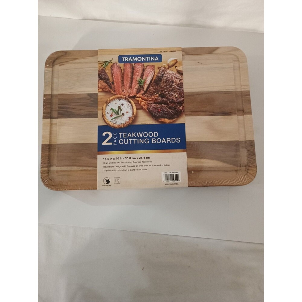 2 Pack Teakwood Cutting Board 14.5 in X 10 in X 3/4 in